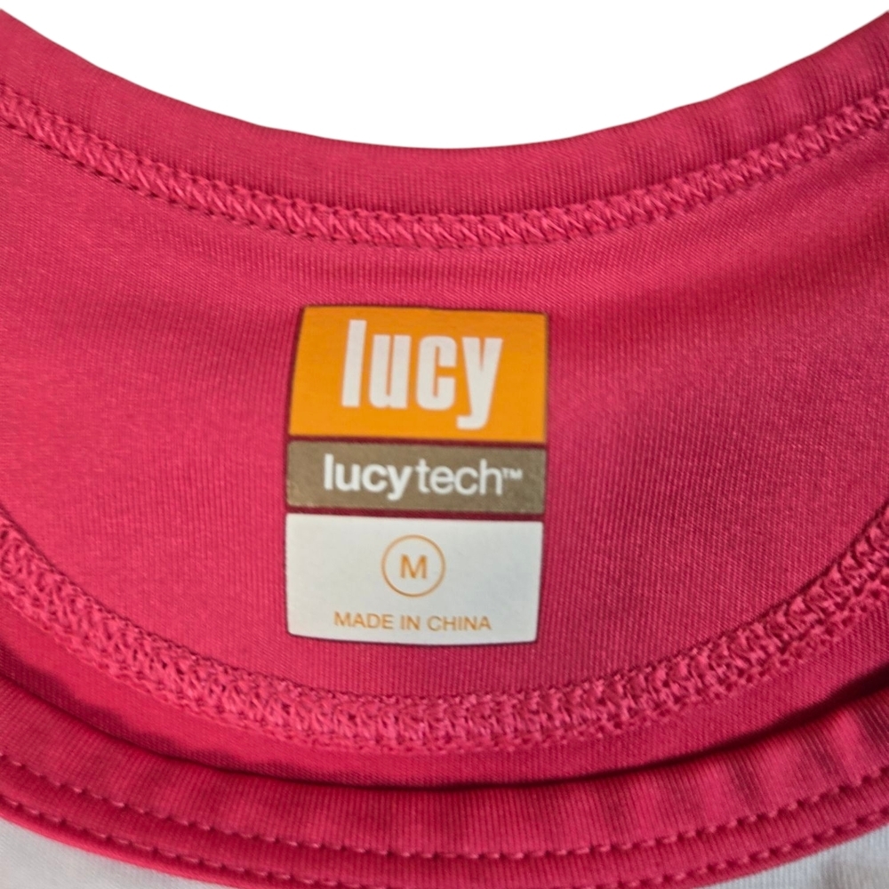 Women's Pink Sleeveless Top Lucytech Sz M - Picture 4 of 6